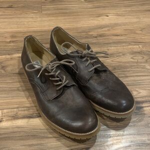 Steve Madden Dark Brown Leather Derby Shoes